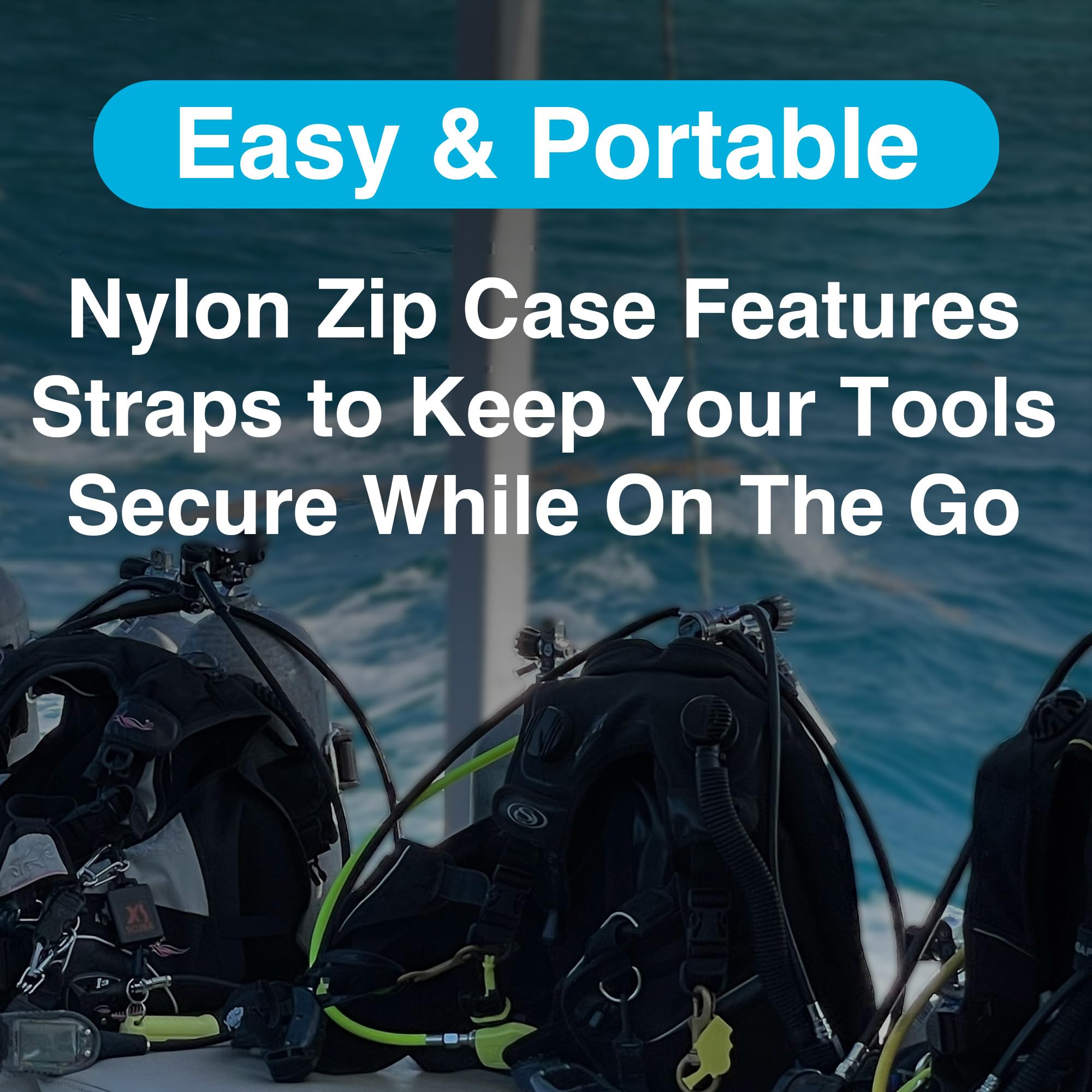 Innovative Scuba Concepts Deluxe Scuba Diving Tool Kit - Ultimate Multi Tool Repair Tool Set For Diving & Scuba Gear With Nylon