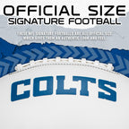 Franklin Sports Nfl Indianapolis Colts Autograph Football - Official Size White Panel Souvenir Football For Autographs + Signatu