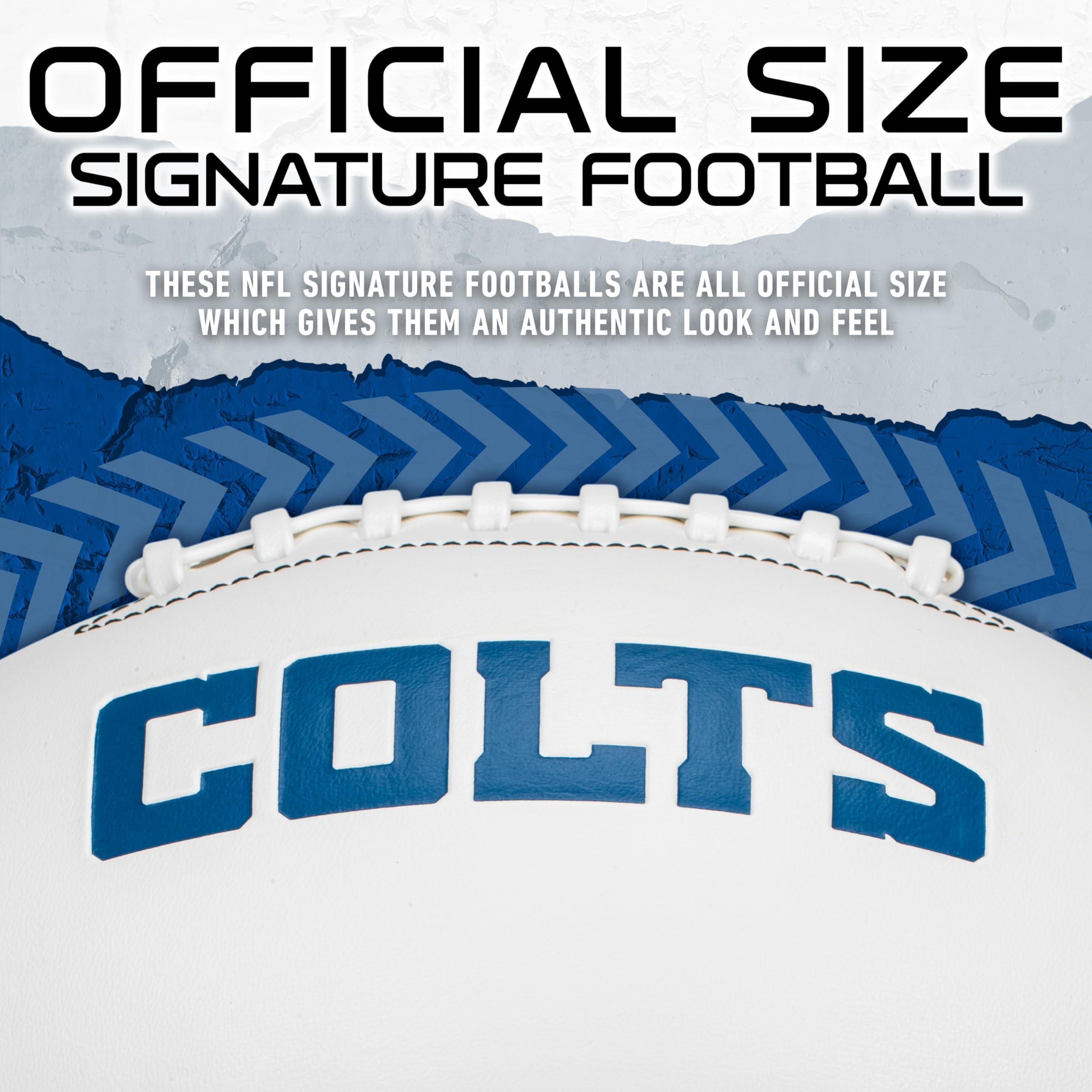 Franklin Sports Nfl Indianapolis Colts Autograph Football - Official Size White Panel Souvenir Football For Autographs + Signatu