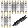 14pcs Presta Valve Core with 1Pcs Valve Core Removal Tool, Aluminum Alloy MTB Tire Valve Stems Replacement Kit Presta Valves Ste