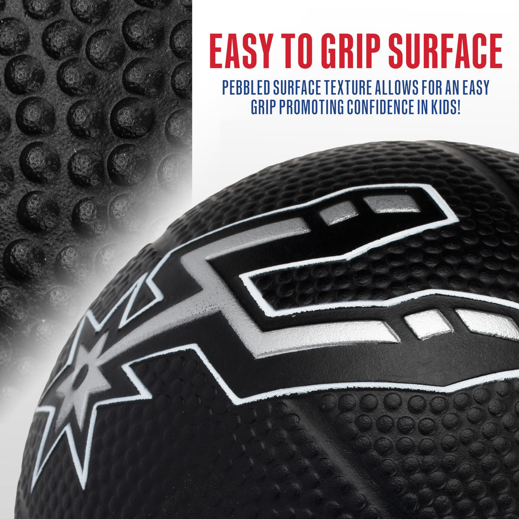 Franklin Sports Nba San Antonio Spurs Mini Foam Basketball - Kids 5.5'' Inch Toy Basketball For Over The Door + Mini Indoor Hoop