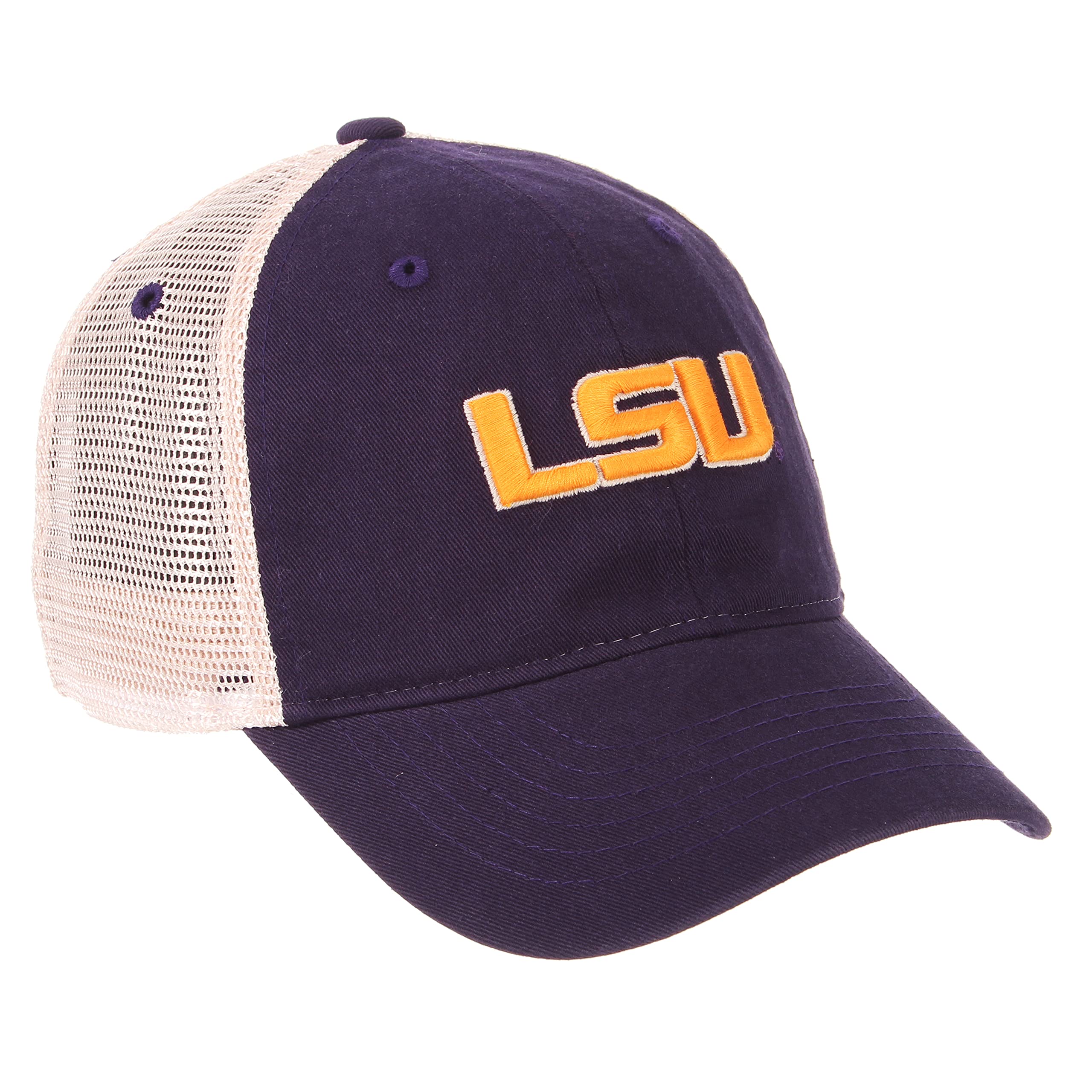 Ncaa Zephyr Lsu Tigers Mens University Relaxed Hat, Adjustable, Team Color/Stone