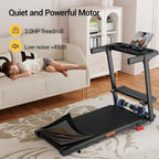 16% Incline Treadmill with Handles, 3-in-1 Portable Treadmills for Home and Office, Foldable Treadmills with 300 Lbs Weight Capa