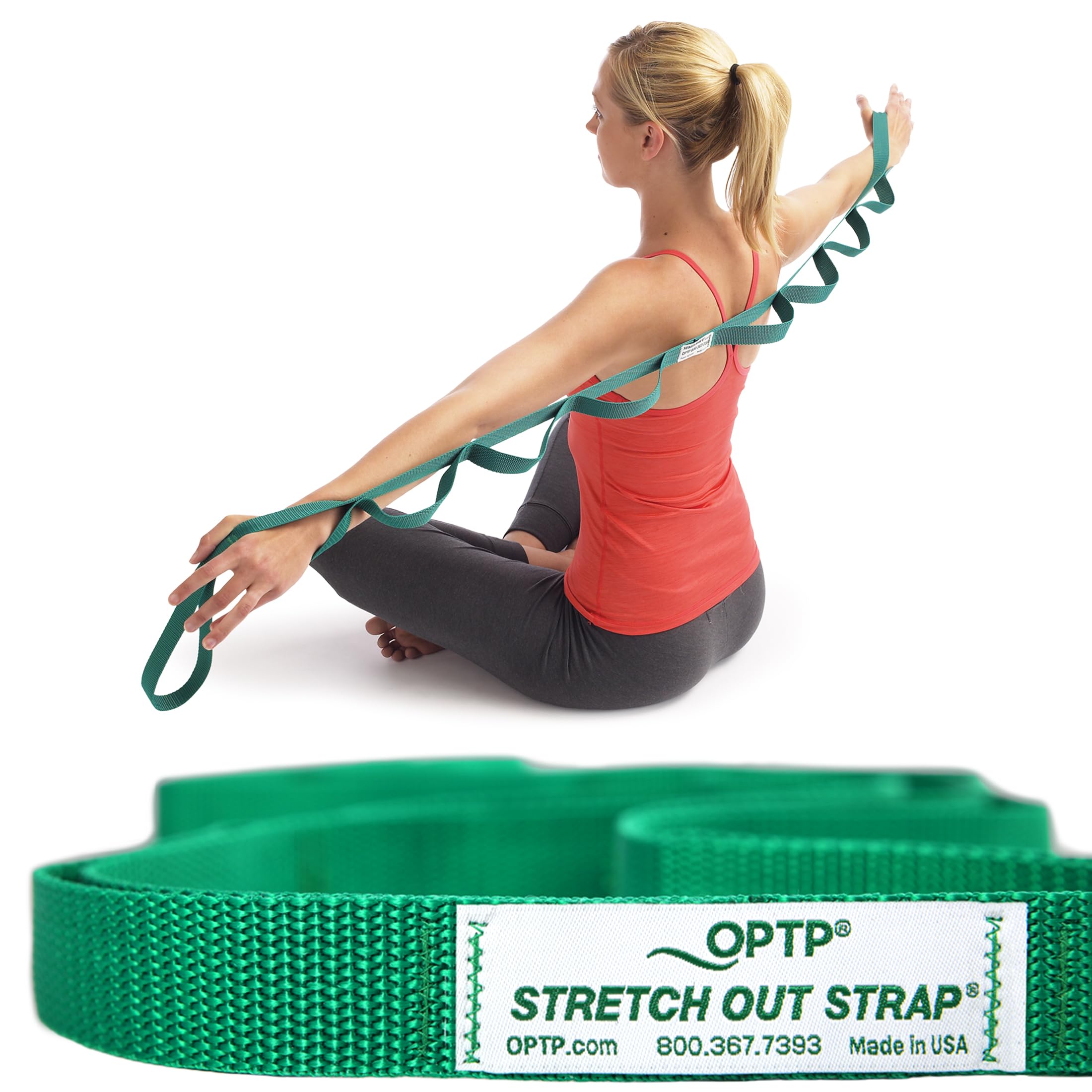 The Original Stretch Out Strap With Exercise Book - Made In The Usa By Optp - Top Choice Of Physical Therapists, Athletic Traine