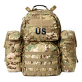 Akmax.cn MOLLE II Medium Tactical Backpack - Authentic Military Rucksack with ABS External Frame, Detachable Side Pouches & Modu