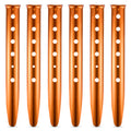 6Pcs Aluminum Tent Stakes Heavy Duty - 12.6 In Ground Stakes For Canopy Tent Camping Accessories Snow Tent Stakes For Outdoor Li
