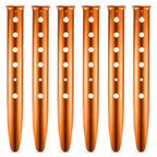 6Pcs Aluminum Tent Stakes Heavy Duty - 12.6 In Ground Stakes For Canopy Tent Camping Accessories Snow Tent Stakes For Outdoor Li