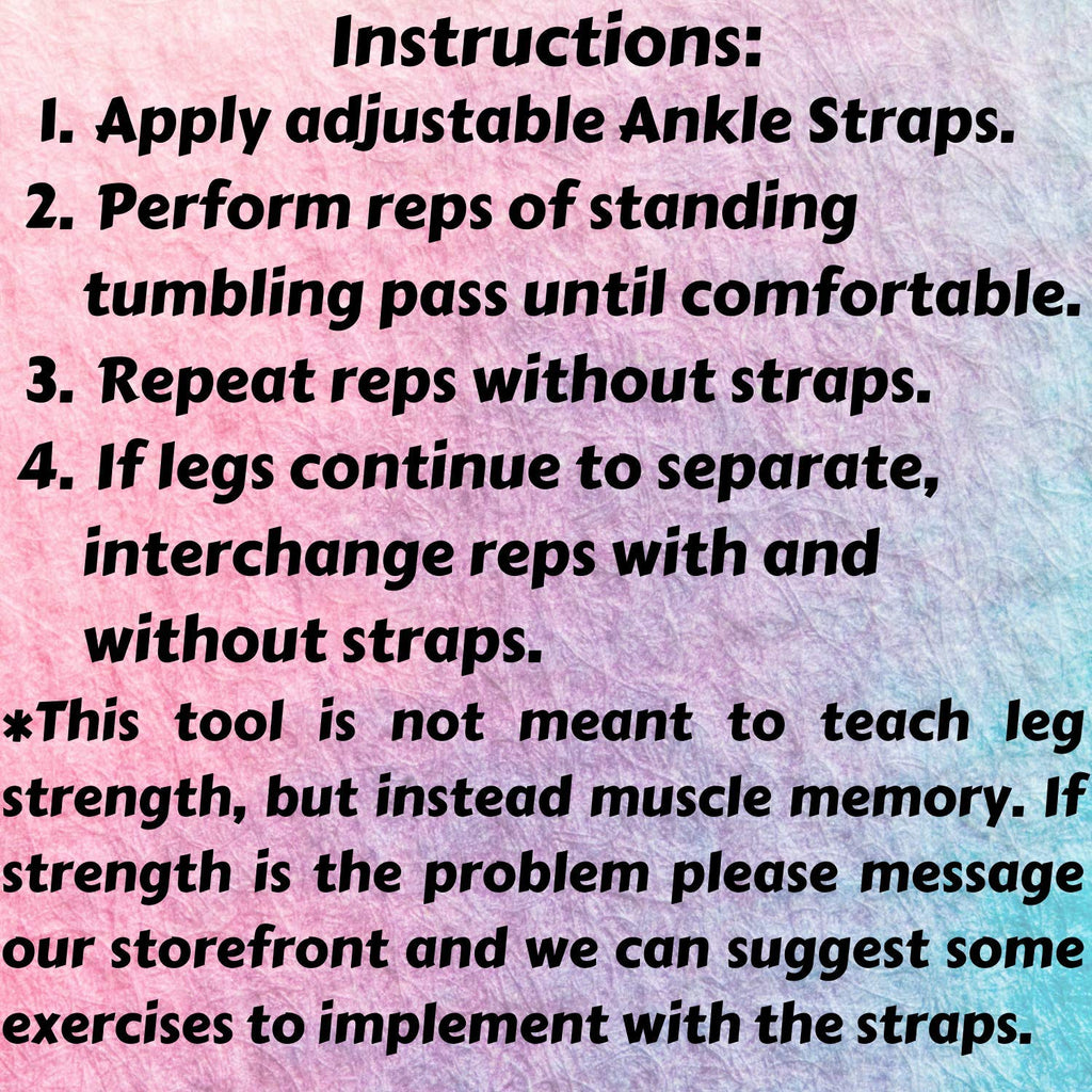 Flip Master Ankle Straps Tumbling Trainer  Gymnastics & Cheerleading Equipment For Back Flip/Tuck & Handspring Form  Adjustable