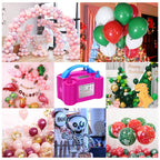 Growsun Electric Air Balloon Pump 110V 600W Balloon Blower Inflator For Garland Arch Party Decoration,Rose Red