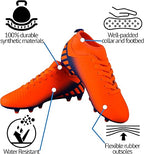 Santos Junior FG Mid Cut Soccer Shoes - Orange/Blue - Vizari Sports