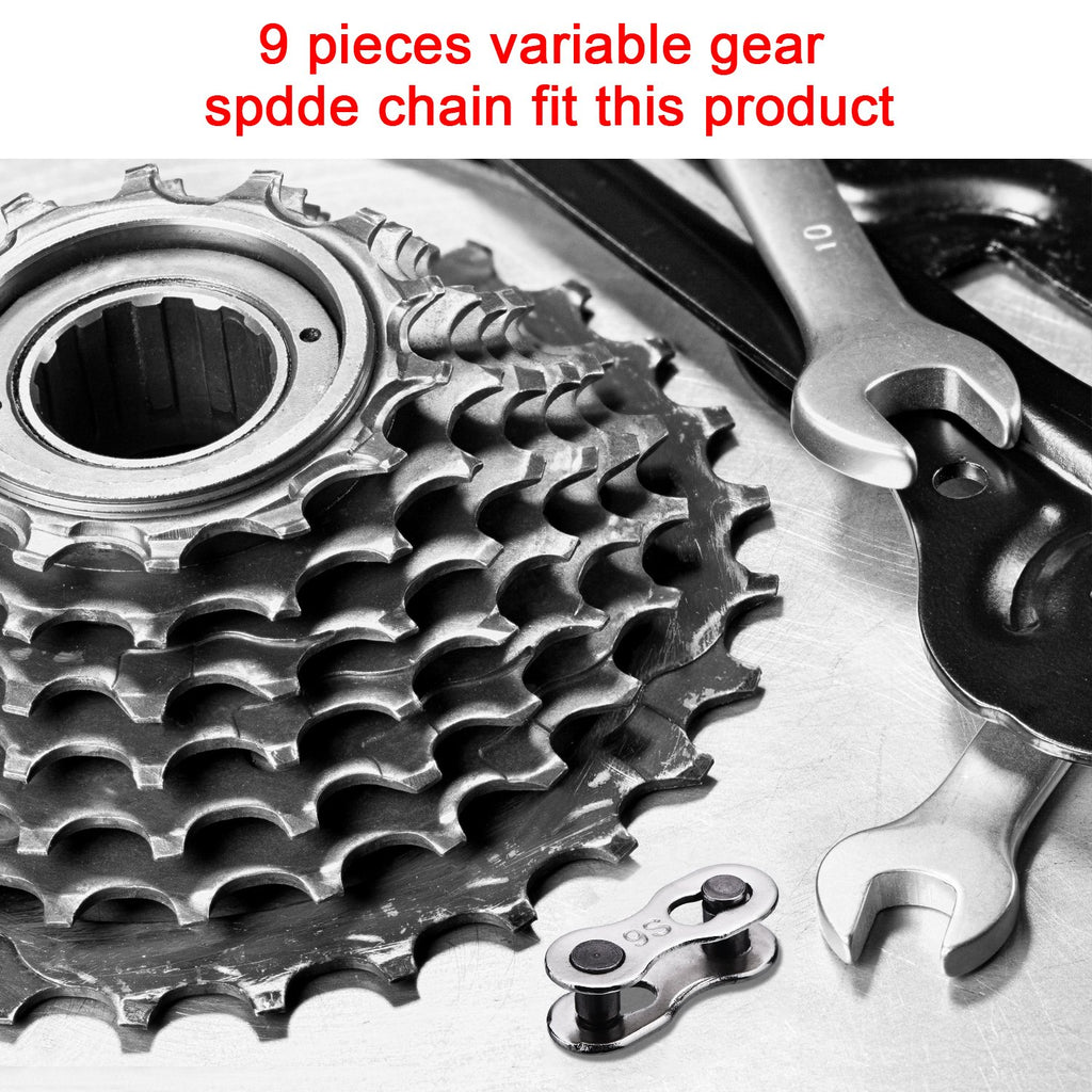 Hotop 8 Pairs Bicycle Missing Link For 6, 7, 8, 9, 10 Speed Chain, Silver, Reusable (9 Speed)
