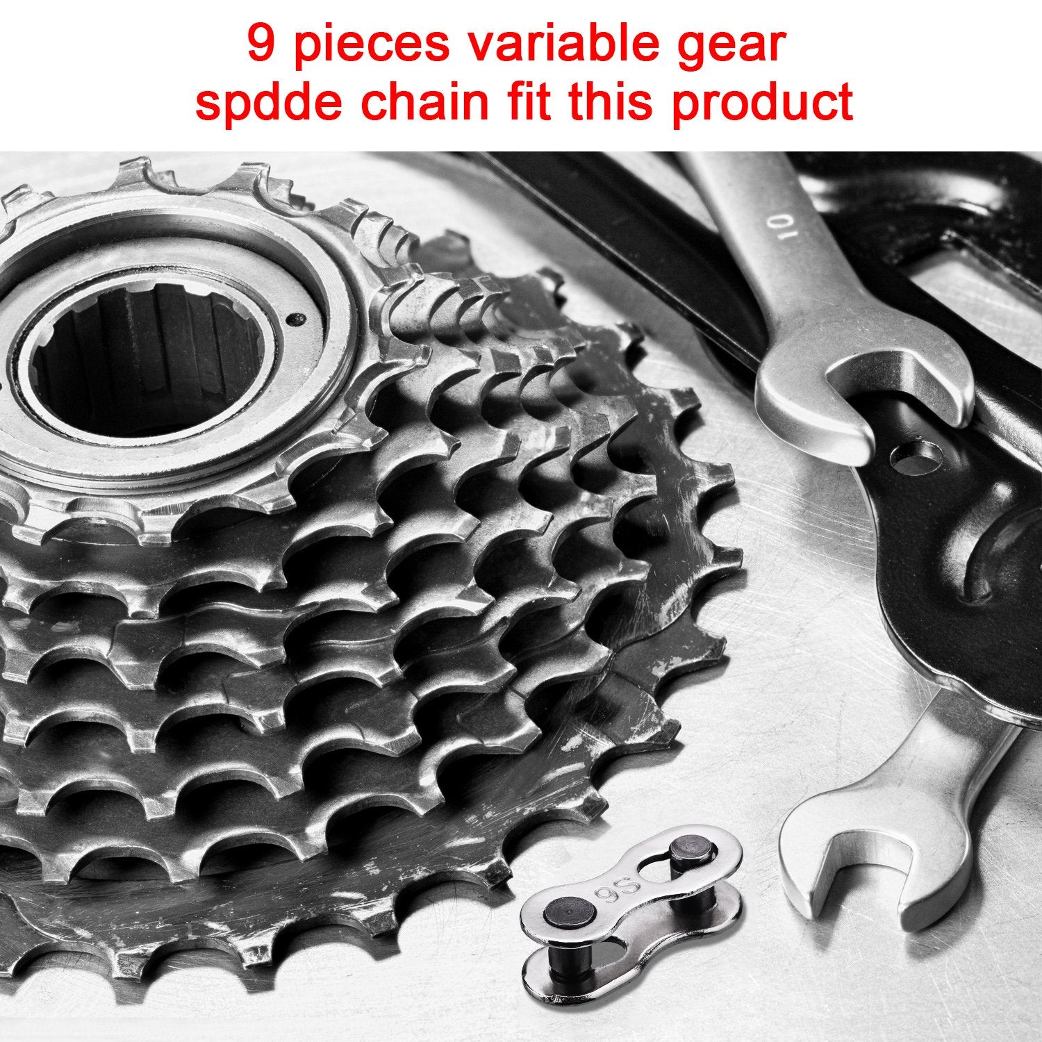 Hotop 8 Pairs Bicycle Missing Link For 6, 7, 8, 9, 10 Speed Chain, Silver, Reusable (9 Speed)