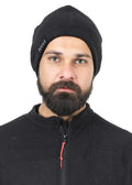 Tripole Unisex Winter Fleece Cap (Black, Free Size)