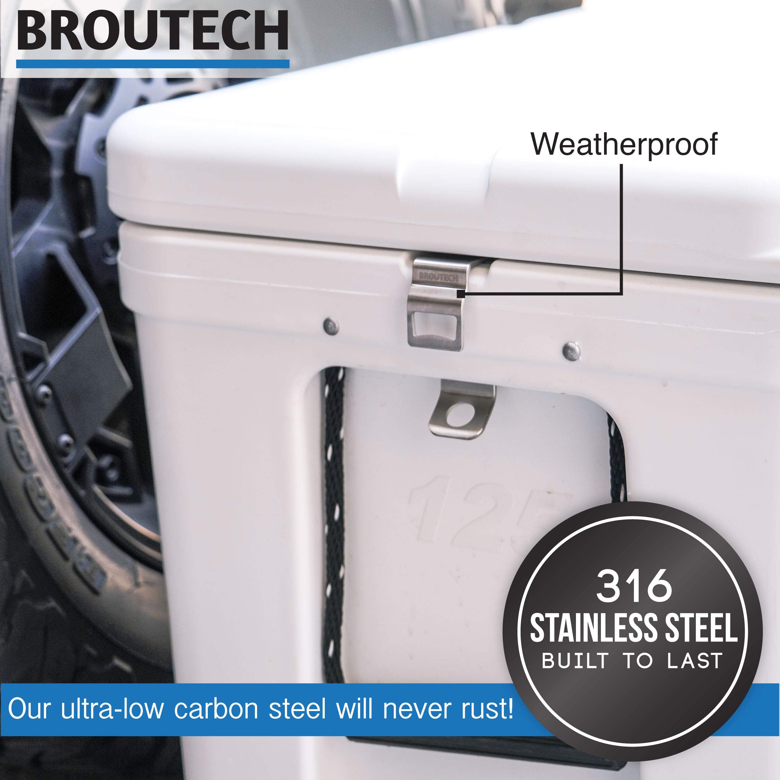 Broutech Cooler Lock Bracket Built-In Bottle Opener In Stainless Steel - N/A
