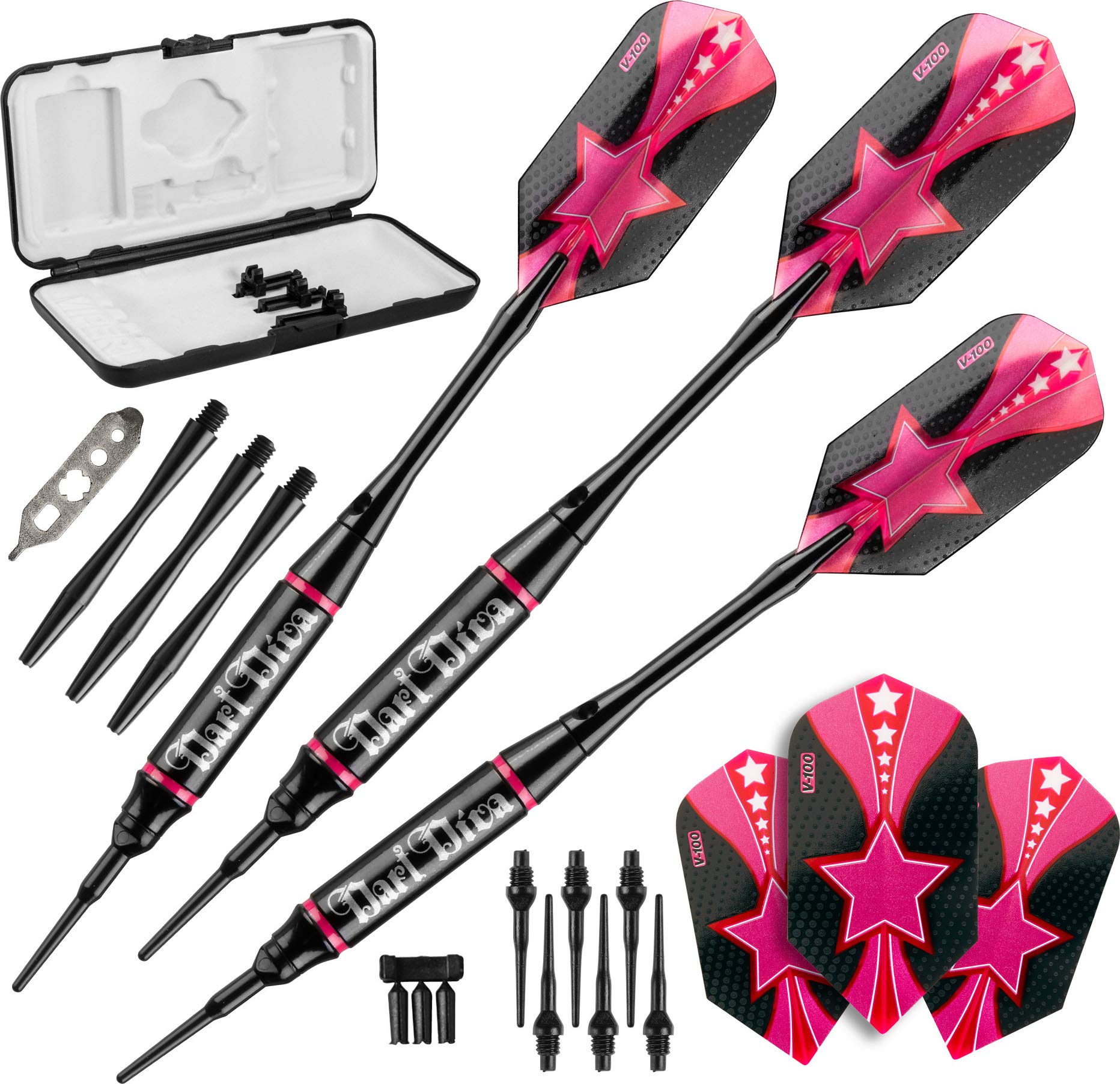 Viper Vanity Soft Tip Darts With Storage/Travel Case: Dart Diva, 16 Grams