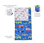 Wildkin Kids Microfiber Sleeping Bag For Boys And Girls, Includes Pillow Case And Stuff Sack, Perfect Size For Slumber Parties,