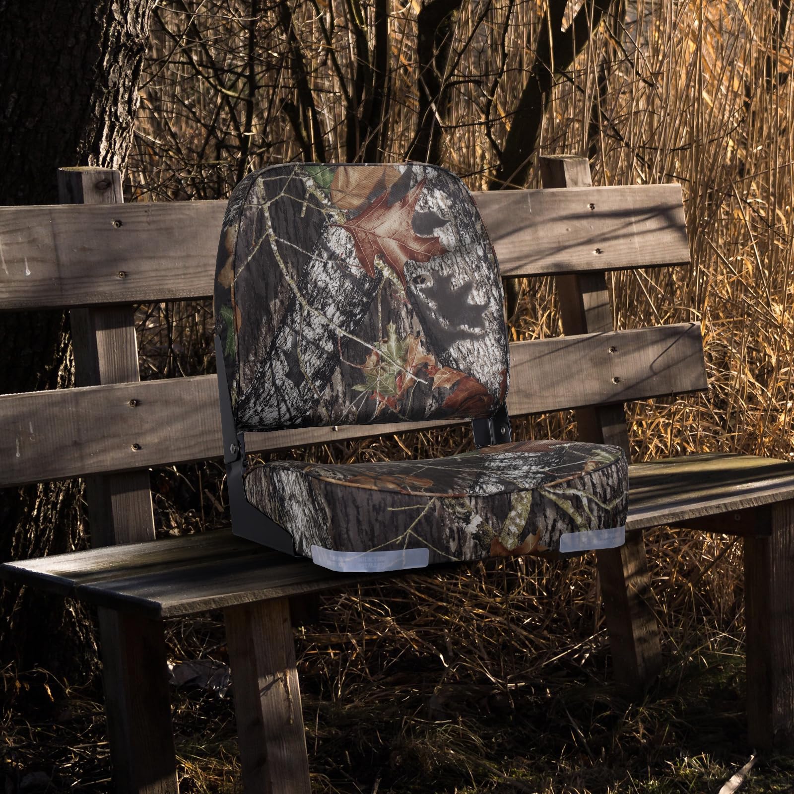 Leader Accessories A Pair Of Camo Folding Fishing Boat Seat 2 Seats (Camo)