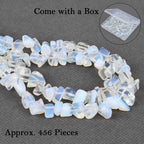 456 Pcs Natural Chip Stone Beads, 5-8Mm Irregular Multicolor Gemstones Loose Crystal Healing Opalite Rocks With Hole For Jewelry