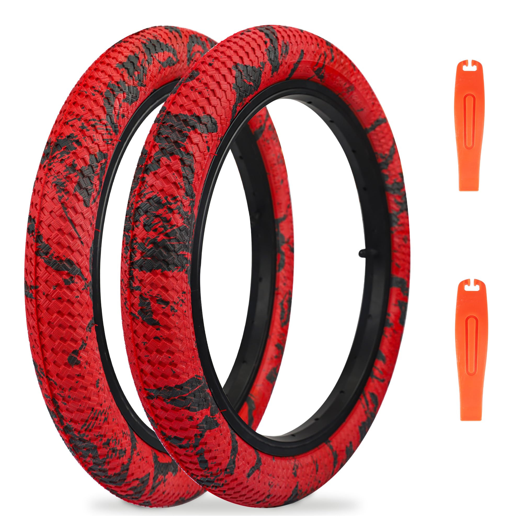 WEEROCK Bike Tires 16 Inch Camouflage Tire 2 Pack 16 x 2.1 Folding Bead Replacement Tyre for 16  Inch Bicycles, MTB, Mountain Bi