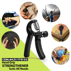 Exology Fitness Grip Strength Trainer 11Lbs-132Lbs (5Kg-60Kg)- Non Slip Hand Grip Strengthener With Stainless Steel Spring For I