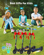 Gyroor H30 Max Electric Scooter for Kids, 150W Powerful Motor, Dual Brake System, LED Display, Adjustable Height & Speed, Best G