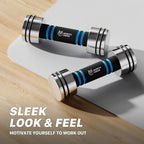 Hand Weight Set Of 2 For Women 5Lb Pair (3Lb/4Lb/5Lb) Adjustable Dumbbells With Foam Handles Chrome Home Exercise Gym Workout (S