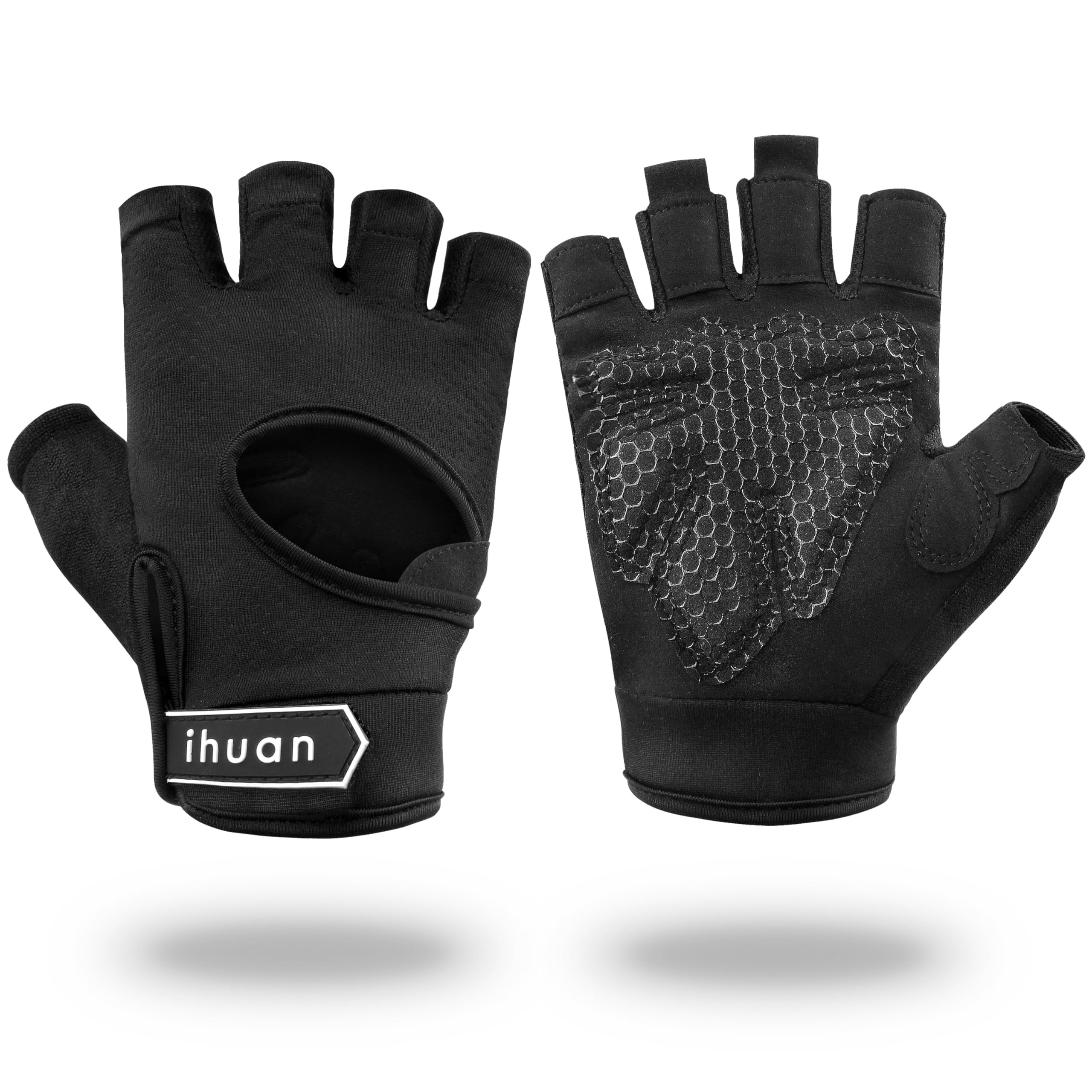 ihuan New Breathable Workout Gloves for Women & Men - No More Sweaty & Full Palm Protection Gym Exercise, Cycling, Fitness, Weig