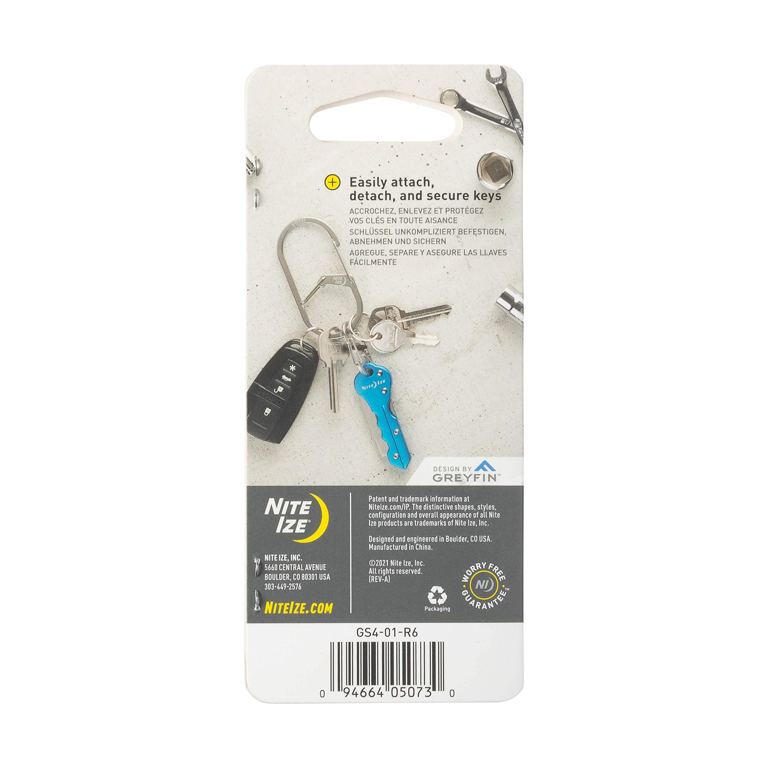Nite Ize Gs4-01-R6 G-Series Dual Chamber Carabiner, Size #4 1-Pack, Black