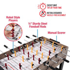 MD Sports 3-in-1 Combo Game Table with Air Hockey, Billiards, and Foosball, Includes Complete Accessories and Space-Saving Desig