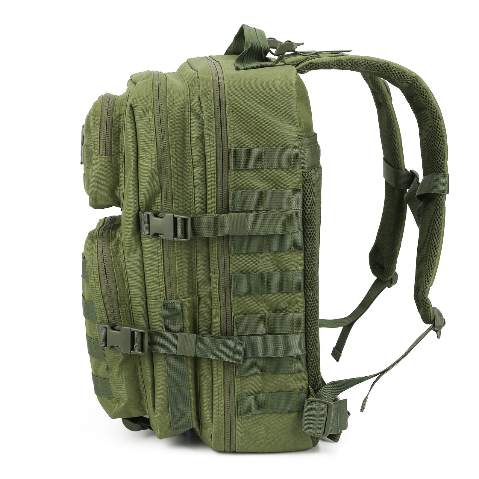 Reebow Gear Military Tactical Backpack Large Army 3 Day Assault Pack Molle Bag Boys Backpacks For School Army Green