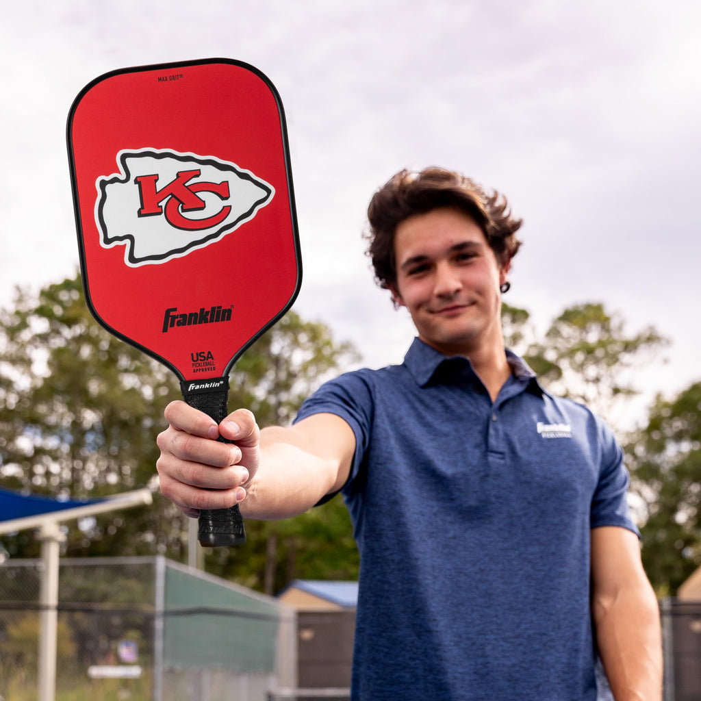 Franklin Sports Nfl Kansas City Chiefs Pickleball Paddle - Pickleball X - Polypropylene Core - Nfl Official Licensed Product - U