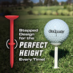 Gosports 3.25 Widemouth Tees Plastic Golf Tees, 60 Tee Players Pack - Max Distance And Easier Teeing