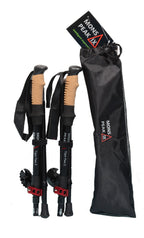 Mons Peak Ix Tiger Paw Z Trekking Poles (Z-135), Black, Adjustable Height