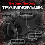 Training Mask - Workout Training Mask 30, Breathable Cardio Training Mask For Running, Cycling And Exercise, Black Mask, Large