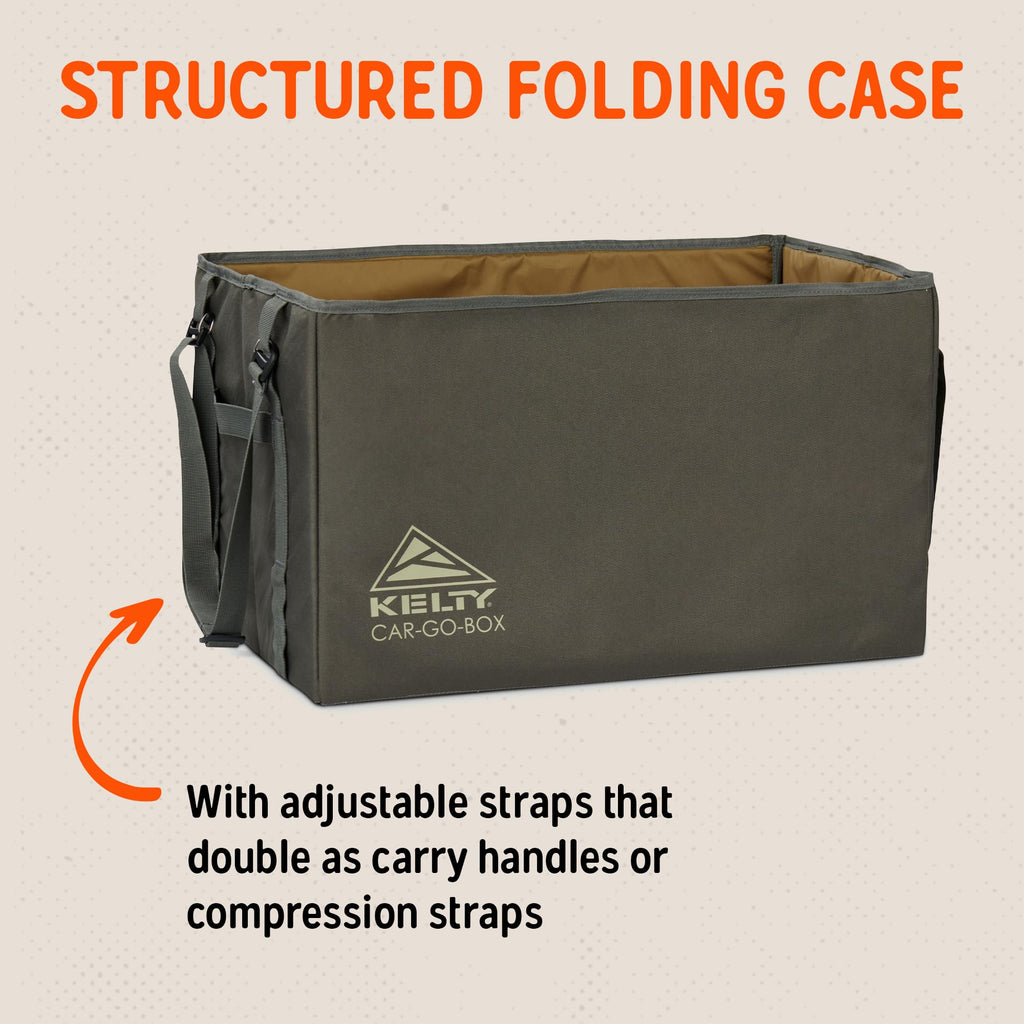 Kelty Car-Go-Box - Camping, Tailgating, Travel Organization Kit For Trucks, Vans, Suvs, Cars - Color Coded Packing Cubes, Rugged