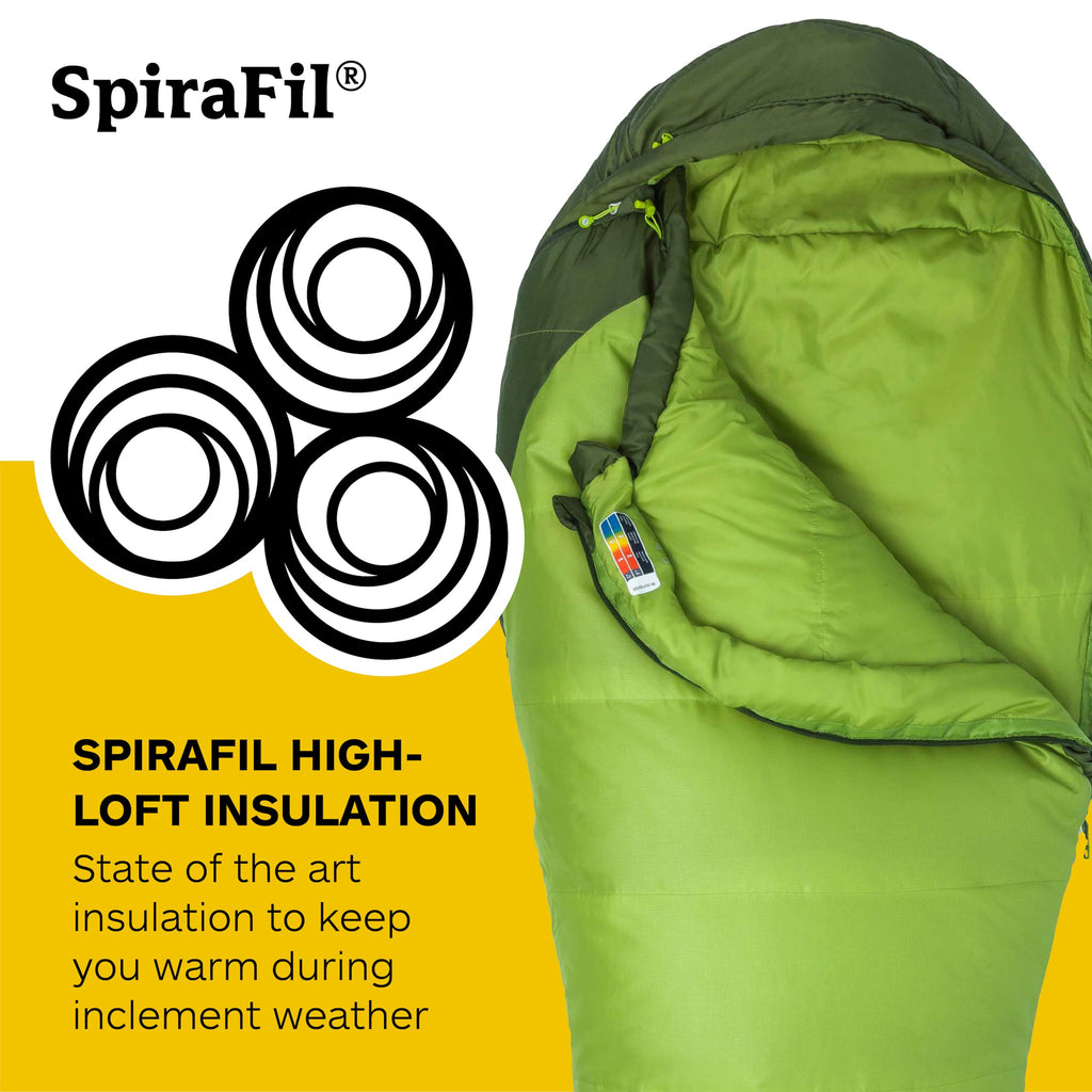 Marmot Mens Trestles 30? Sleeping Bag  Insulated, Water-Resistant, Left-Zip, Green Lichen/Greenland