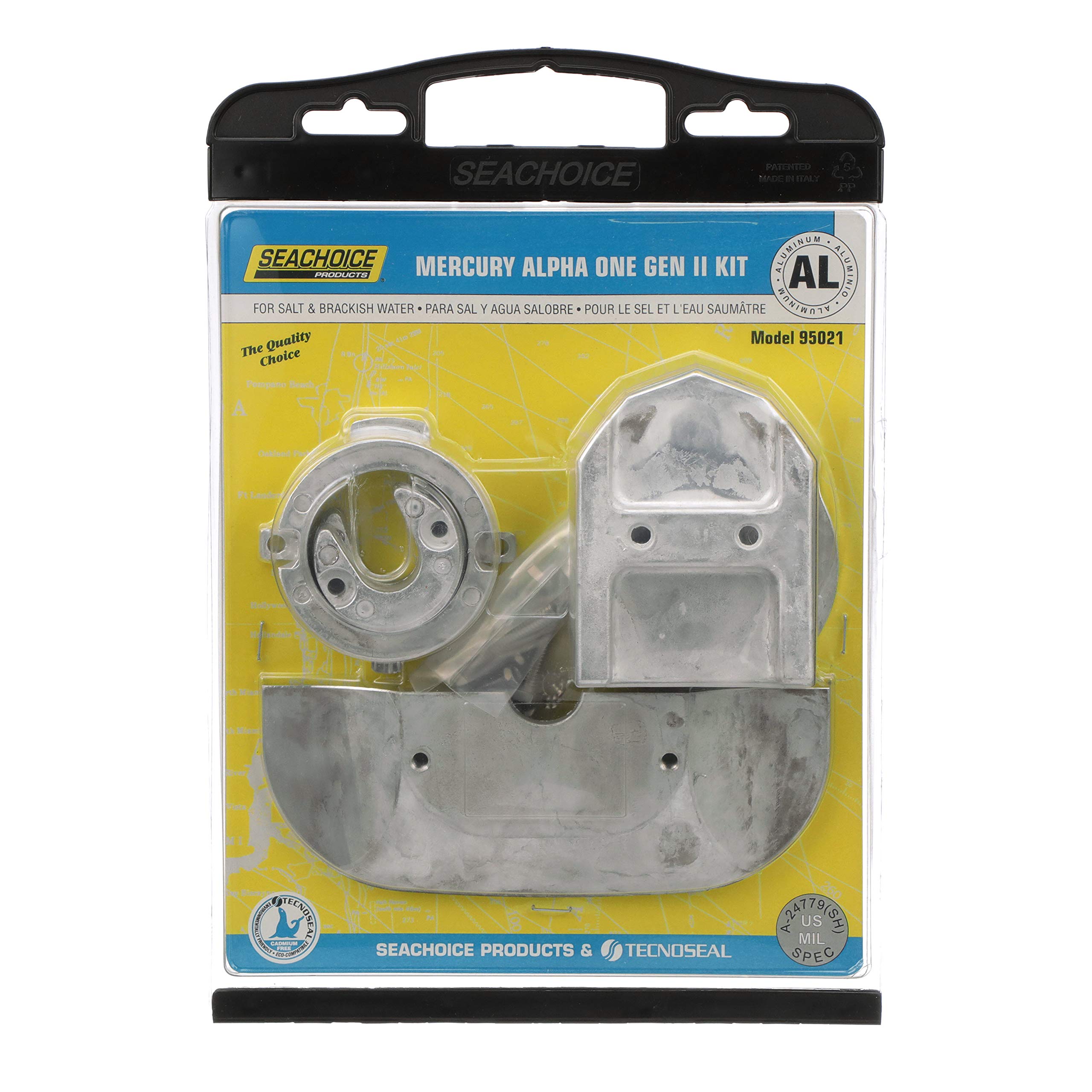 Seachoice Anode Kit, Mercruiser Alpha One Gen Ii (1991 & Newer), Aluminum, Cadmium-Free, Environmentally Friendly
