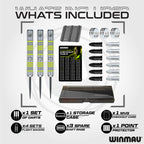 Winmau Michael Van Gerwen Mvg Steeltip Gift Set - 50 Piece Darts Set With 4 Sets Of Shafts, 4 Sets Of Flights Plus Accessories
