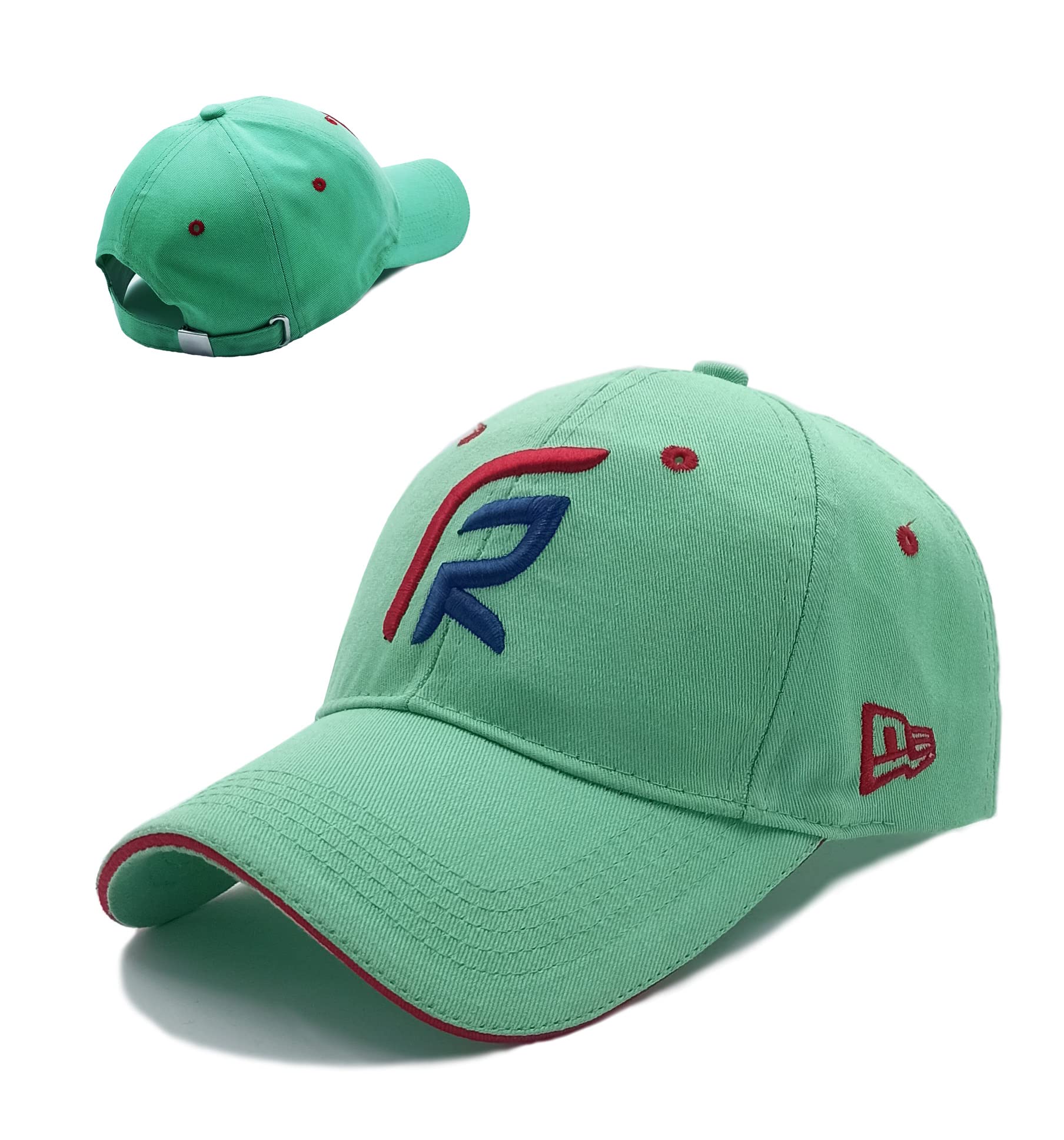 XChange Fashionable 3D Embroidered Cotton Adjustable Baseball Caps For Men | Stylish Fr Baseball Caps For Men (Light Green)