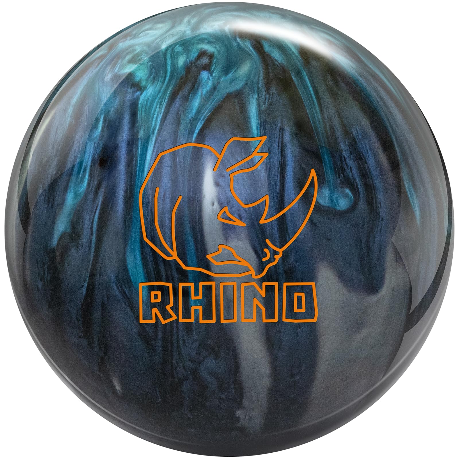 Brunswick Rhino Bowling Ball (Blue/Cadet Grey/Silver, 15lbs)