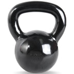 Cap Barbell Black Enamel Coated Cast Iron Kettlebell, 30 Lb