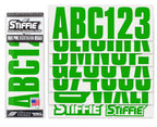 Stiffie Uniline Green 3'' Boat & Pwc Registration Decals  Numbers Letters Stickers