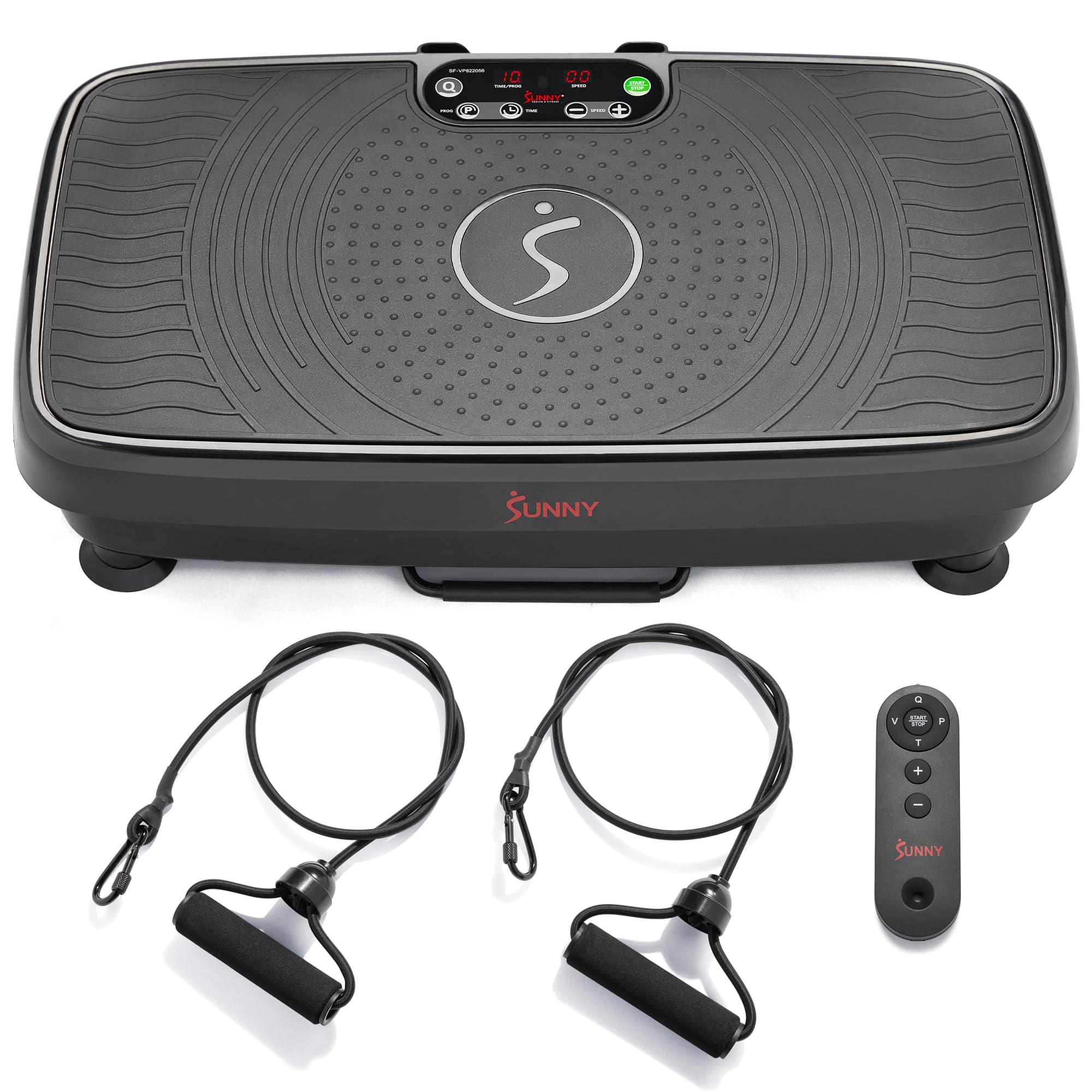 Sunny Health & Fitness Vibrating Plate Exercise Machine - Whole Body Vibration Platform for Lymphatic Drainage, Recovery & Weigh