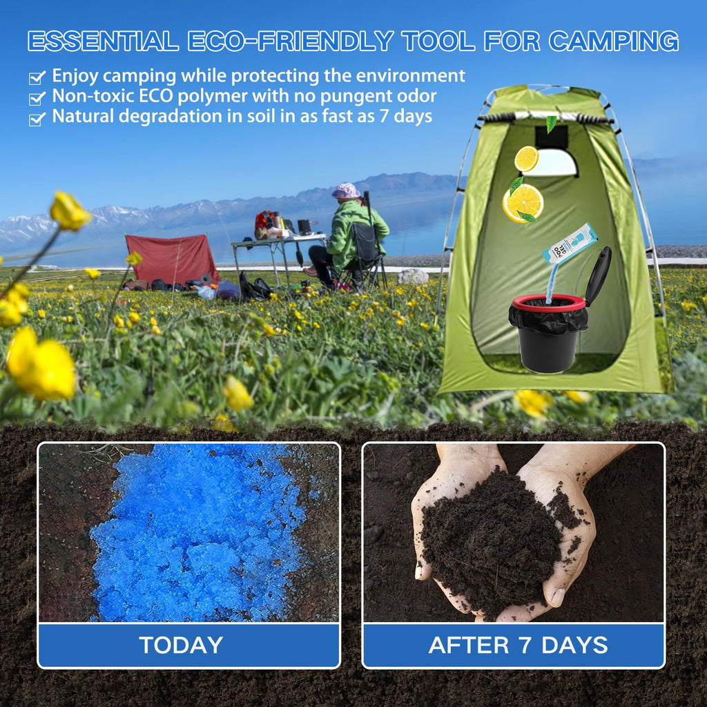 Portable Toilet Absorbent Gel, Portable Toilet Powder Poo Urine Powder For Camping Outdoor Hiking, Valentine'S Day Gift For Camp