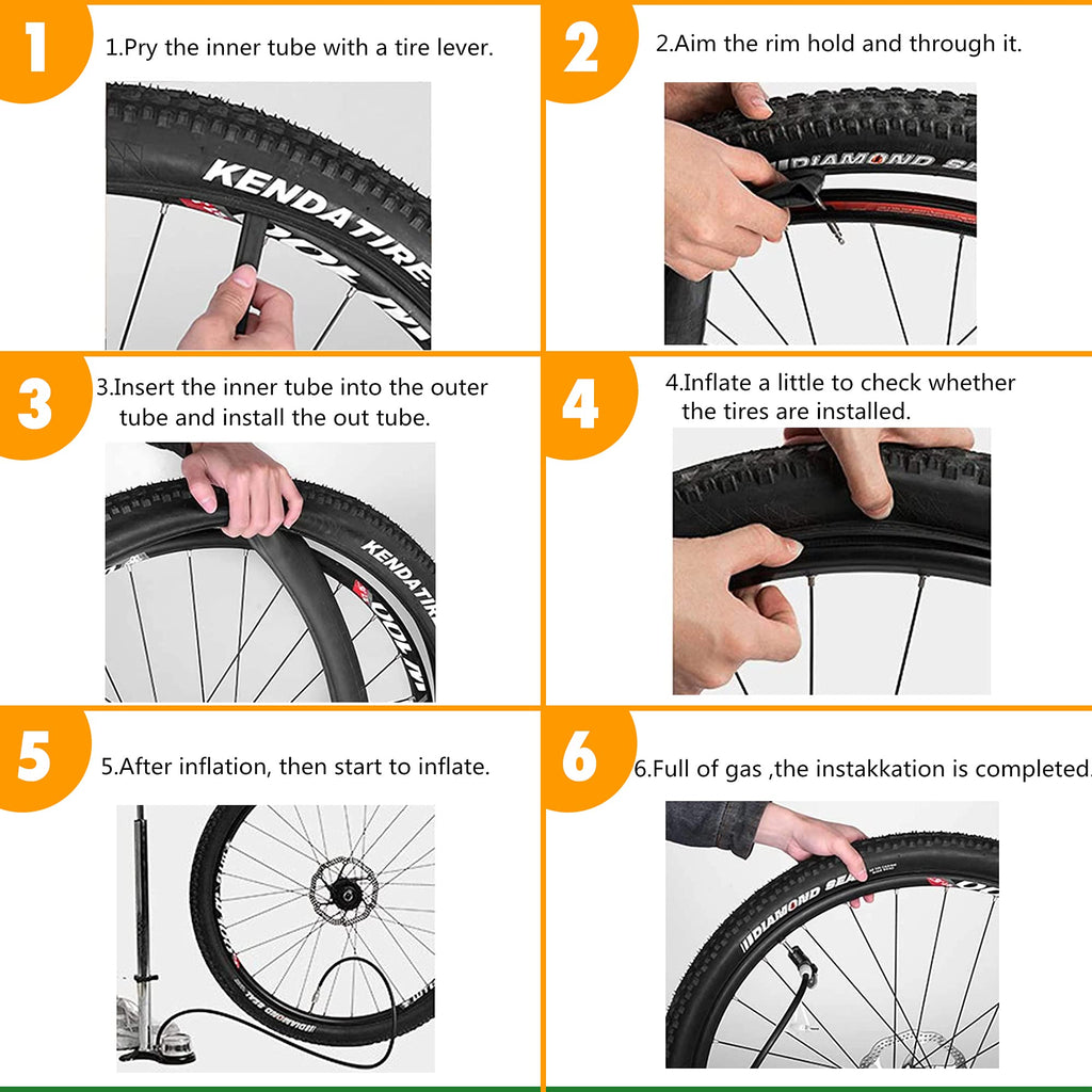 Bwshlf Bike Inner Tube 700X25/32C Bicycle Replacement Butyl Inner Tube With 48Mm Presta Valve For Road Bikes (6 Pack)