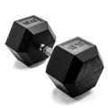 CAP Barbell 95 LB Rubber Coated Hex Dumbbell Hand Weight - Single | Chrome Handle