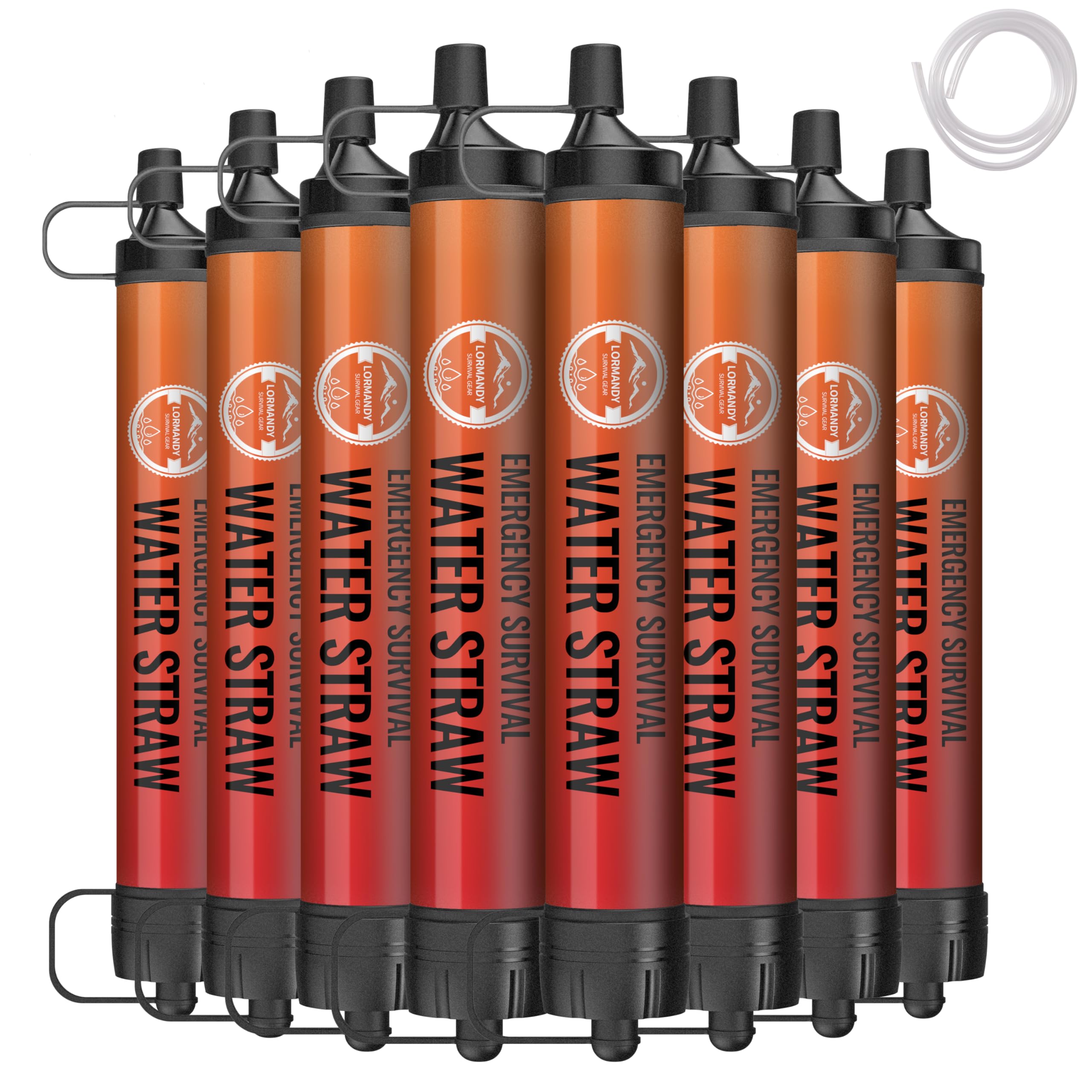 Lormandy Water Filter Straw, Personal Water Filtration System, Water Purifier, Outdoor Emergency Survival Gear And Equipment For