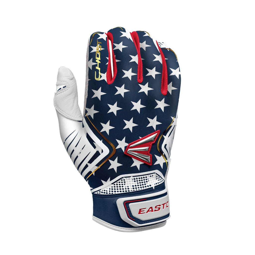 Ghost Softball Batting Glove, Pair, Starsstripes, Womens, Small