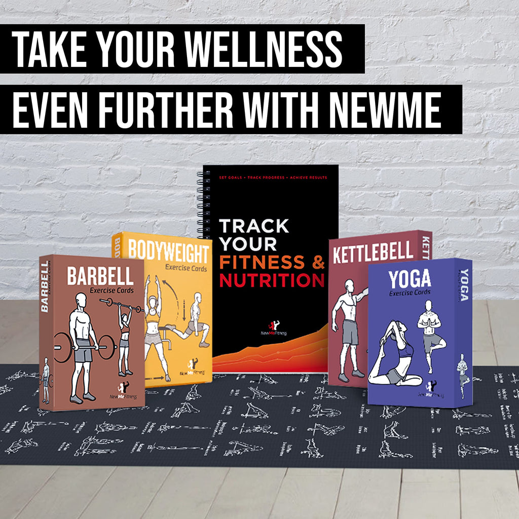 Newme Fitness Journal For Women/Men, Food & Workout Journal, Planner Log Book To Track Weight Loss, Muscle Gain, Gym Bodybuildin