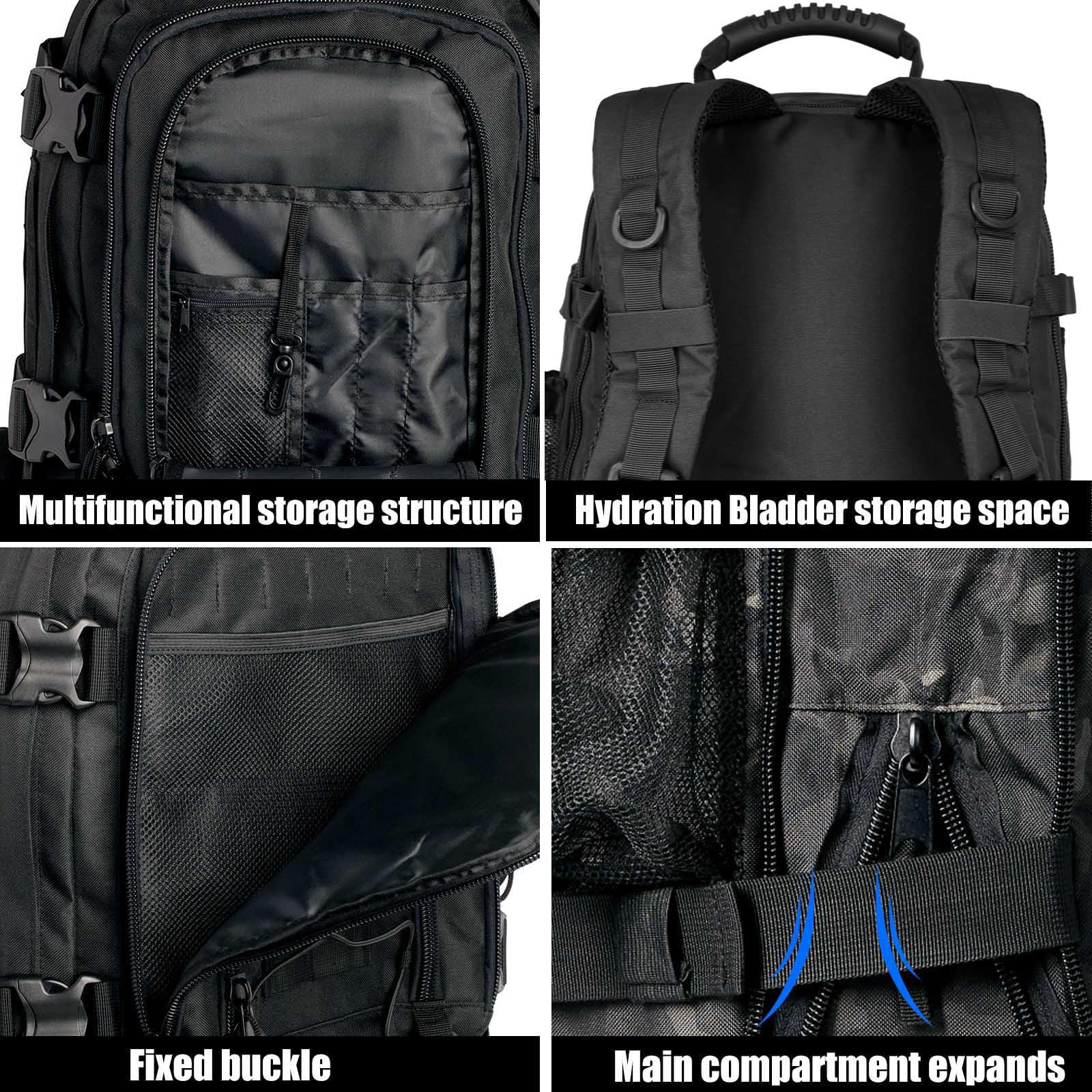 Miramrax Tactical Backpack Military Army Daypack - Assault Pack For Men Molle Backpacks Bug Out Bag 3 Day Pack For Hiking Campin